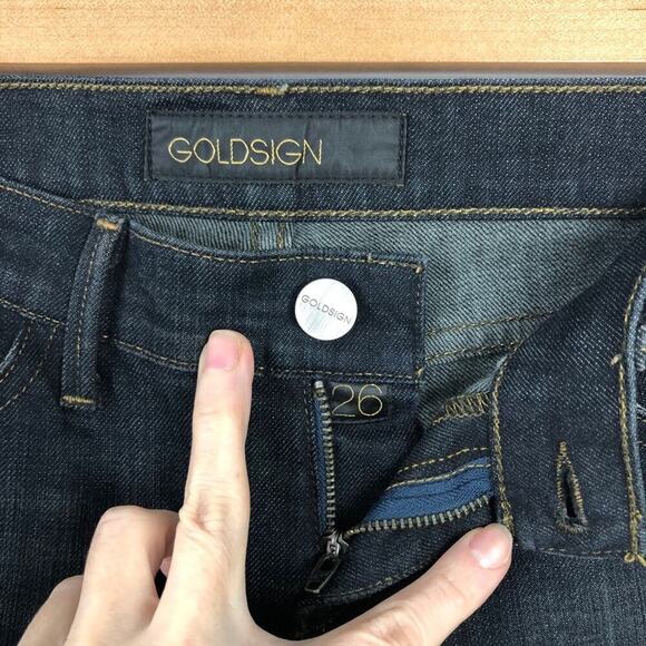 Goldsign 'Envy' Straight Leg Stretch Jeans Size 26 - Picture 14 of 16